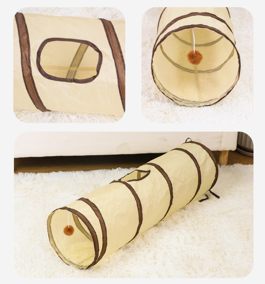 Interactive Cat Tunnel Toy – Foldable Play Tube for Cats, Keeps Cats Active & Entertained
