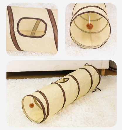 Interactive Cat Tunnel Toy – Foldable Play Tube for Cats, Keeps Cats Active & Entertained