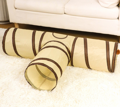 Interactive Cat Tunnel Toy – Foldable Play Tube for Cats, Keeps Cats Active & Entertained