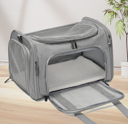 Premium Pet Travel & Car Carrier Bag – Breathable, Foldable Dog & Cat Backpack with Full Access Design