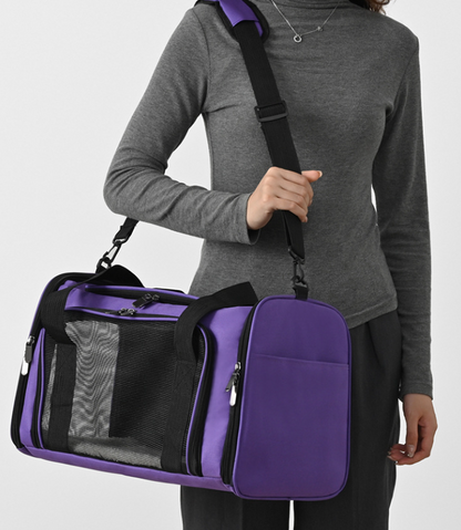 Premium Pet Travel & Car Carrier Bag – Breathable, Foldable Dog & Cat Backpack with Full Access Design