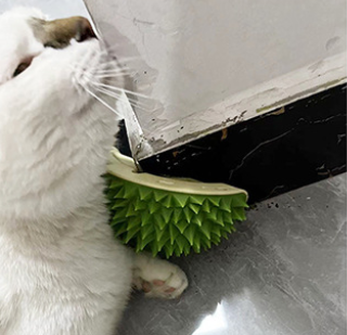Durian Cat Self-Grooming Scratcher – Wall-Mounted Multi-Function Massage & Fur Cleaning Tool