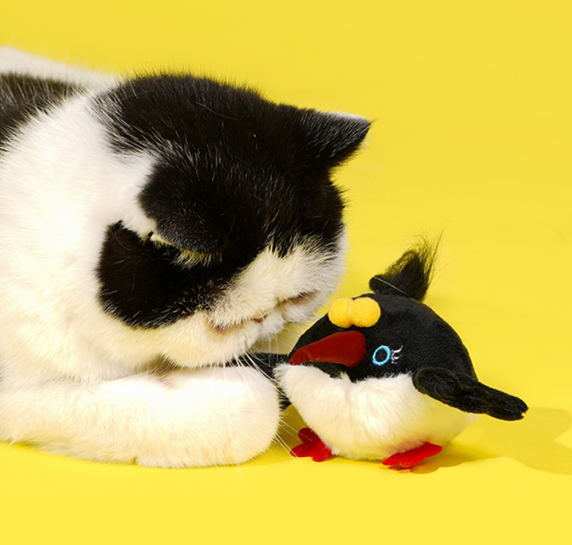 Zeze Chirping Bird Cat Toy – Interactive Catnip Plush Toy for Cats, Self-Play & Teeth Stimulation