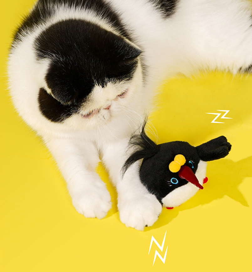 Zeze Chirping Bird Cat Toy – Interactive Catnip Plush Toy for Cats, Self-Play & Teeth Stimulation