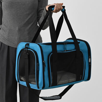 Premium Pet Travel & Car Carrier Bag – Breathable, Foldable Dog & Cat Backpack with Full Access Design
