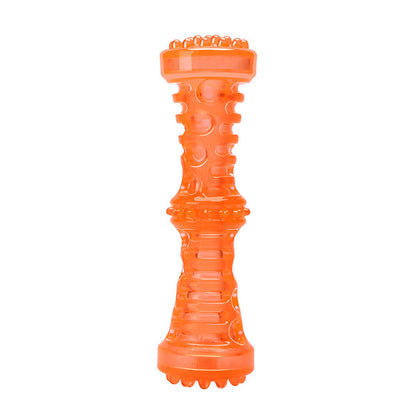 Durable TPR Dog Chew Toy with Sound – Interactive Pet Bone for Teeth Cleaning & Stress Relief