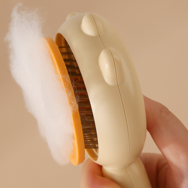 Premium Self-Cleaning Pet Hair Removal Comb – One-Button Grooming Tool for Cats & Dogs