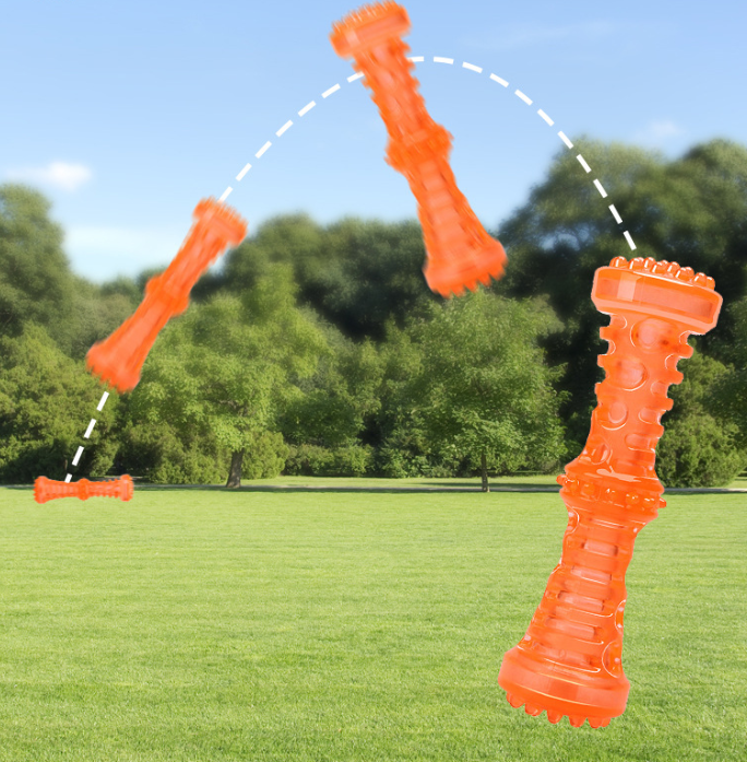 Durable TPR Dog Chew Toy with Sound – Interactive Pet Bone for Teeth Cleaning & Stress Relief