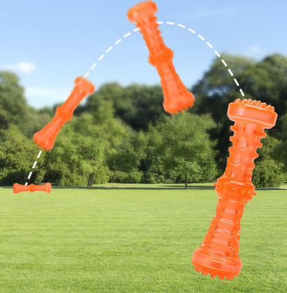 Durable TPR Dog Chew Toy with Sound – Interactive Pet Bone for Teeth Cleaning & Stress Relief