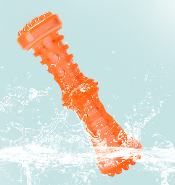Durable TPR Dog Chew Toy with Sound – Interactive Pet Bone for Teeth Cleaning & Stress Relief