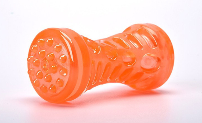 Durable TPR Dog Chew Toy with Sound – Interactive Pet Bone for Teeth Cleaning & Stress Relief
