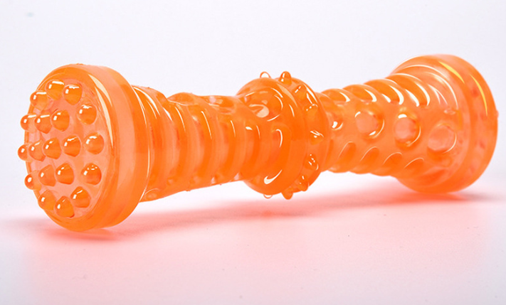 Durable TPR Dog Chew Toy with Sound – Interactive Pet Bone for Teeth Cleaning & Stress Relief