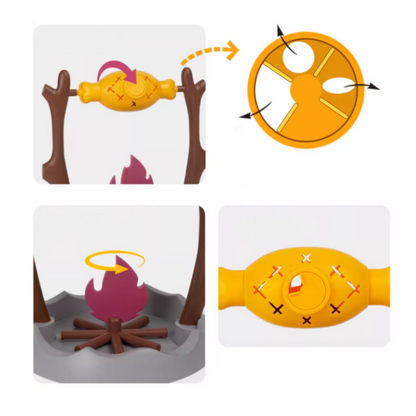 Interactive rotating barbecue cat toy - A smart feeding toy for cats, designed to stimulate the brain and encourage play