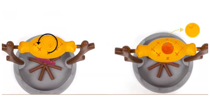 Interactive rotating barbecue cat toy - A smart feeding toy for cats, designed to stimulate the brain and encourage play