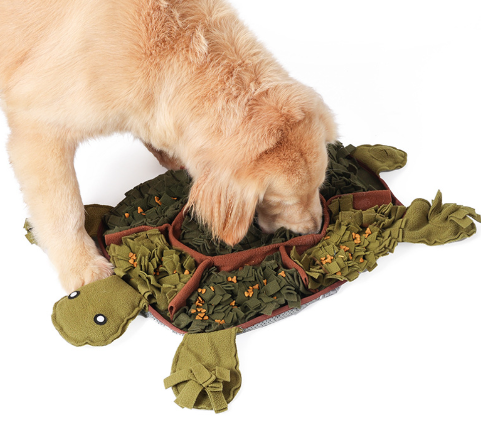 Plush Snuffle Mat – Interactive Turtle-Shaped Puzzle Toy for Dogs, Slow-Feed & Mental Stimulation