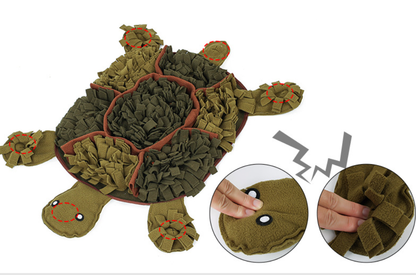 Plush Snuffle Mat – Interactive Turtle-Shaped Puzzle Toy for Dogs, Slow-Feed & Mental Stimulation
